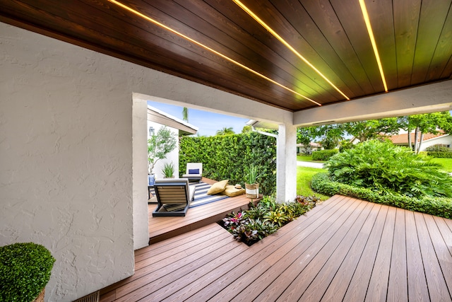 view of wooden deck