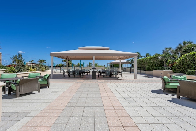 view of patio with a gazebo