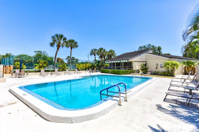 view of pool with a patio area