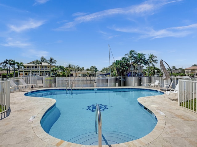 view of pool with a patio