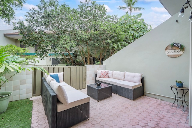 view of patio / terrace featuring outdoor lounge area