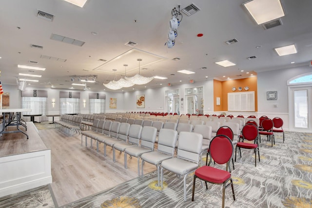 interior space featuring light hardwood / wood-style floors