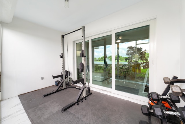 view of exercise room