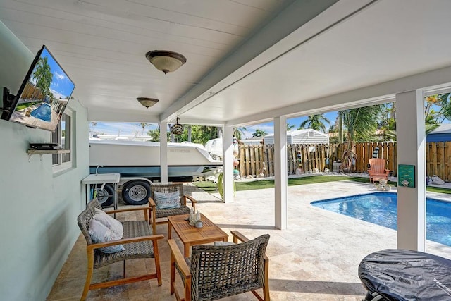 view of pool with a patio