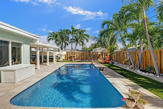 view of pool with a patio