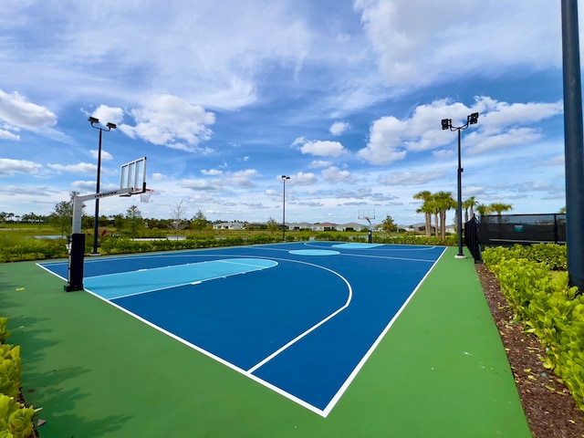 view of basketball court