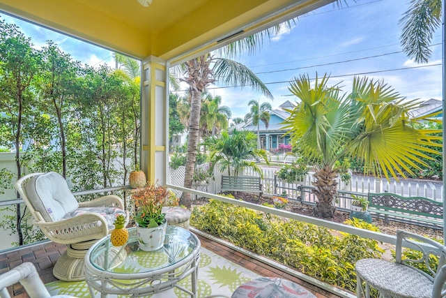 view of sunroom