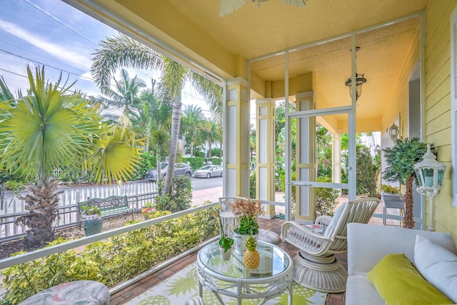 view of sunroom / solarium