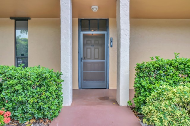 view of doorway to property