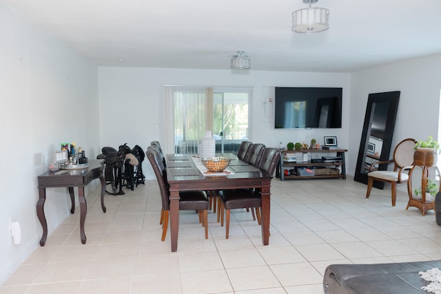 view of tiled dining space