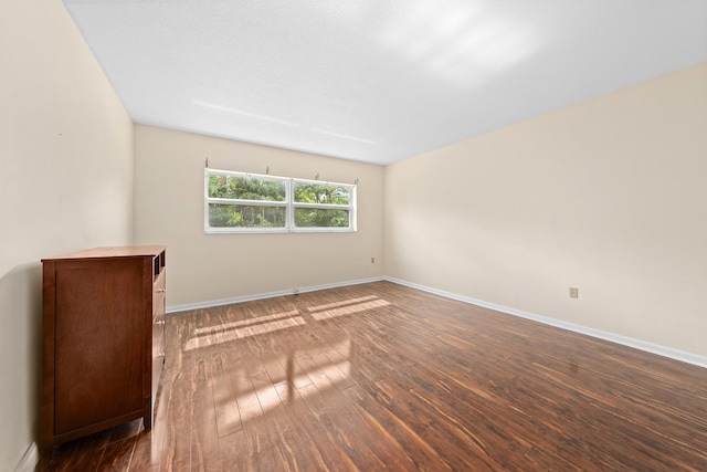 spare room featuring dark wood-type flooring