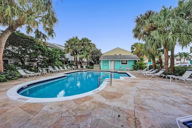 view of pool with a patio area