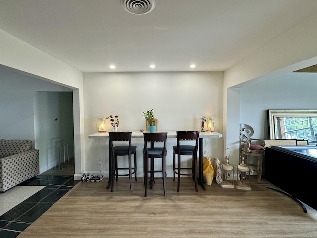 interior space featuring dark hardwood / wood-style floors