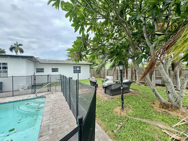 view of pool featuring an outdoor hangout area