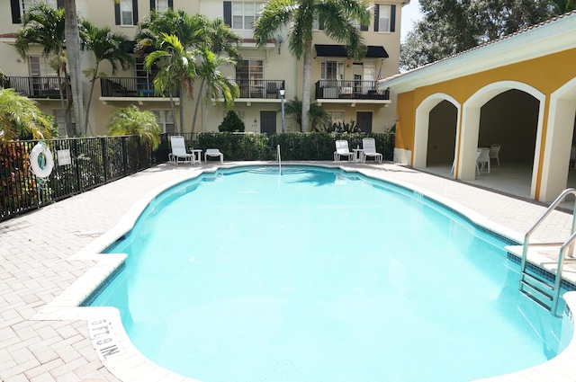 view of pool with a patio