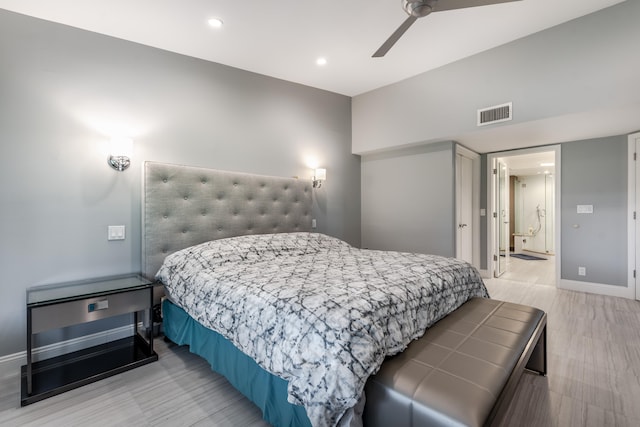 bedroom with ceiling fan