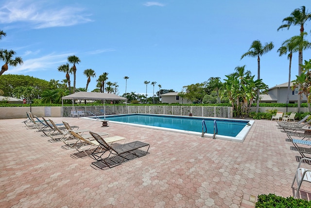 view of pool with a patio area