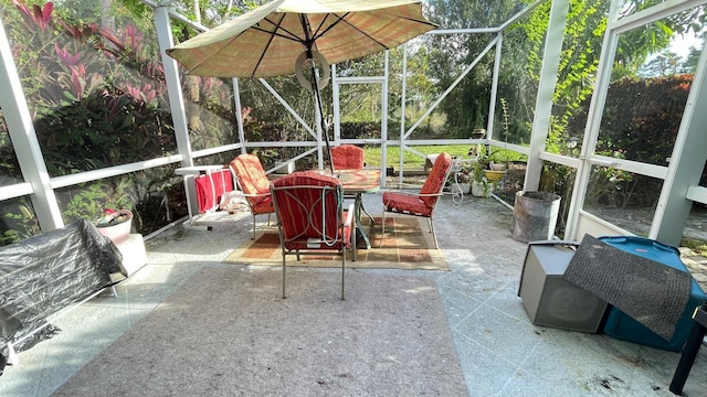 sunroom / solarium featuring a wealth of natural light