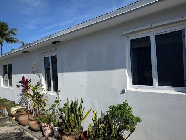 view of home's exterior featuring stucco siding