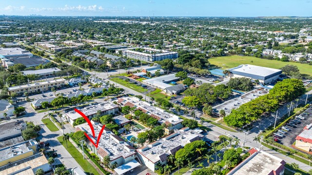 aerial view with a residential view