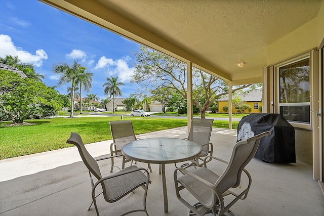 view of patio featuring area for grilling