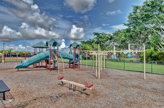 view of jungle gym