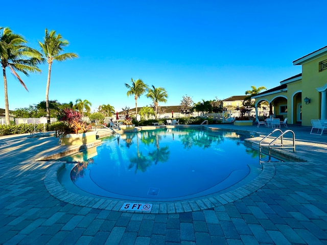 view of pool with a patio