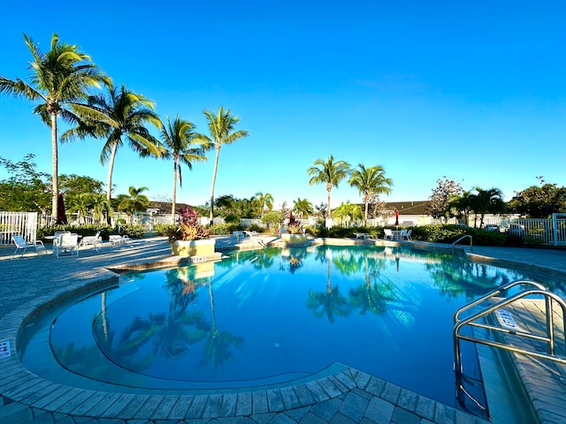 view of pool with a patio