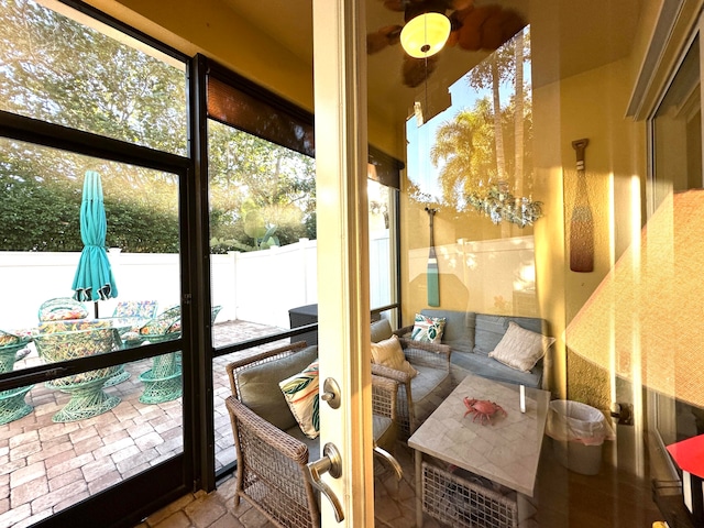 view of sunroom / solarium