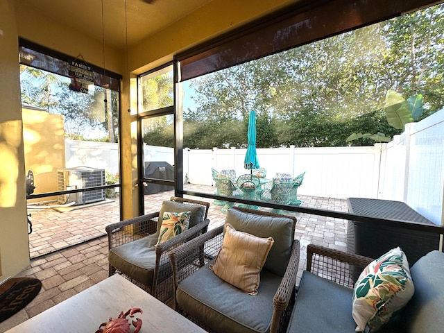 view of sunroom / solarium