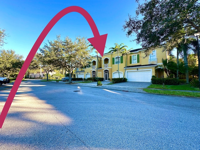 view of front of home featuring a garage