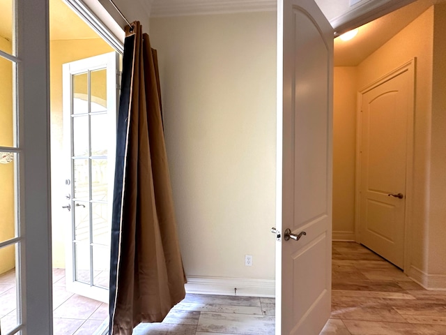 hallway featuring light hardwood / wood-style flooring