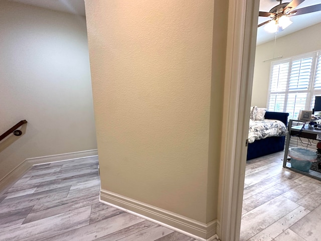 hall featuring light hardwood / wood-style floors