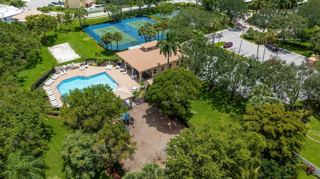 birds eye view of property