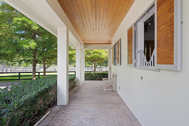 view of patio with covered porch