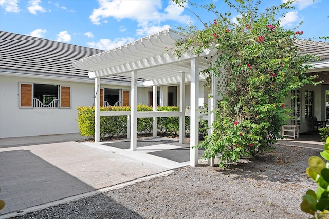 view of patio / terrace with a pergola