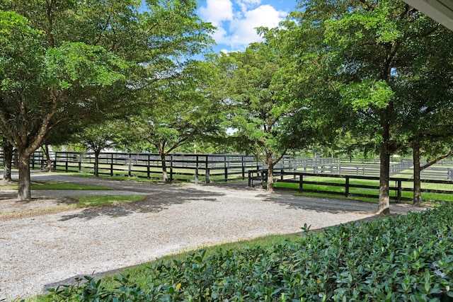 exterior space featuring a rural view