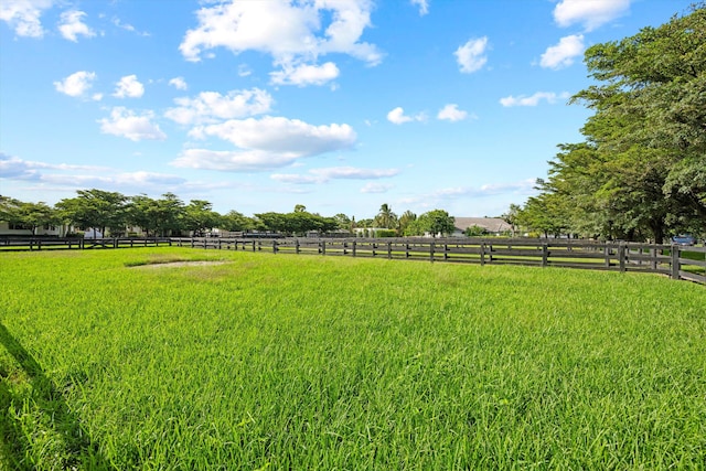 view of yard featuring a rural view