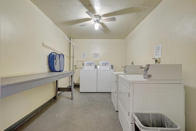 2145 Pierce St Unit 326, Hollywood, FL 33020 - communal laundry room with independent washer and dryer and a ceiling fan