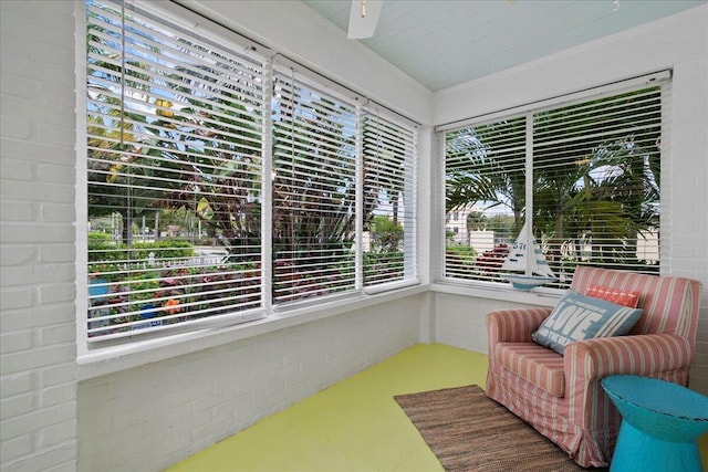 view of sunroom