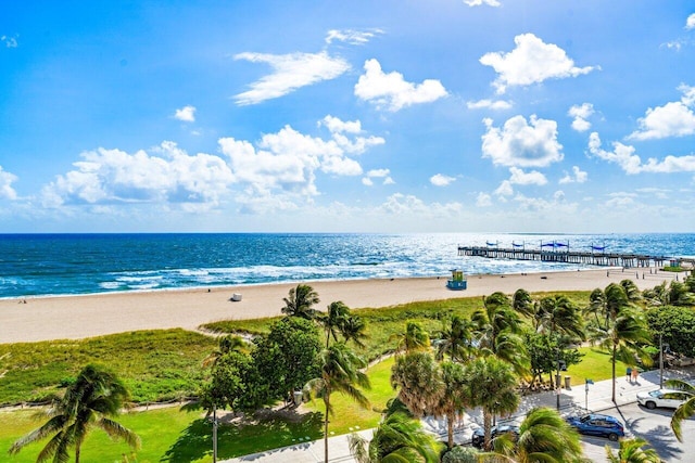 property view of water with a view of the beach