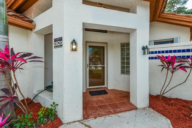 view of doorway to property