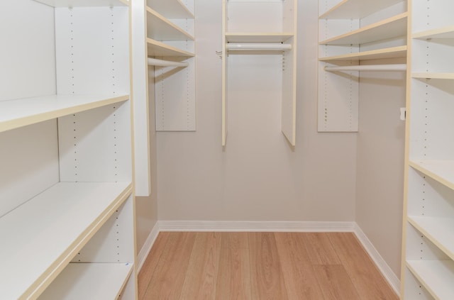 spacious closet with wood-type flooring