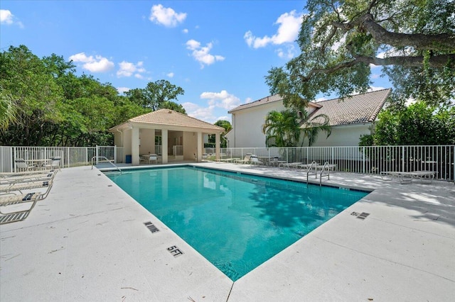 view of pool featuring a patio area