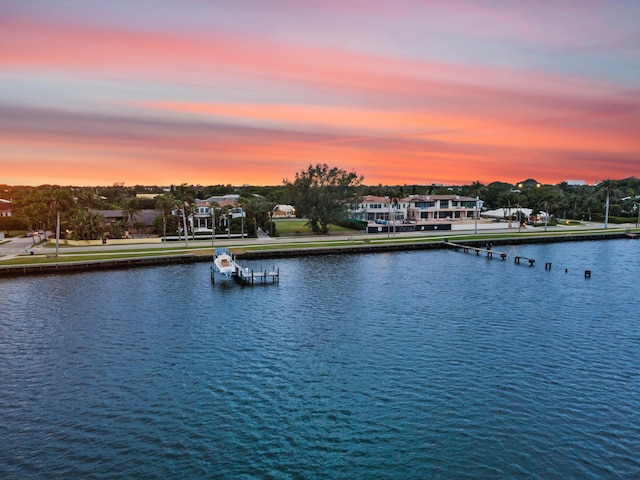 5400 Essex Ct, West Palm Beach, FL 33405 - water view featuring a dock