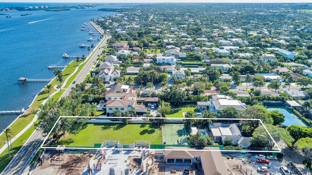 5400 Essex Ct, West Palm Beach, FL 33405 - drone / aerial view with a water view