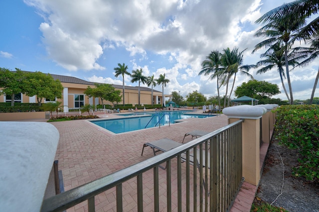 view of pool with a patio area