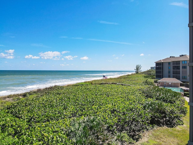 water view featuring a beach view