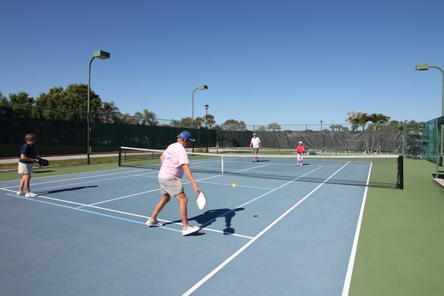 view of tennis court