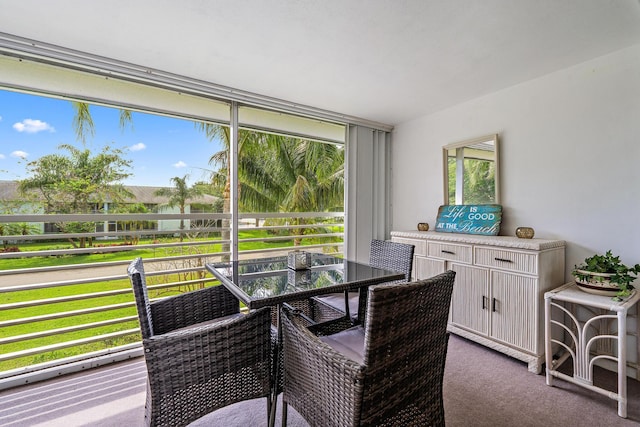 view of sunroom